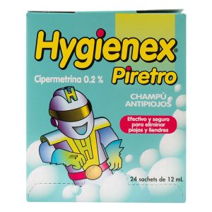 Champu Hygienex Piretro Antipiojos 24 Sobres