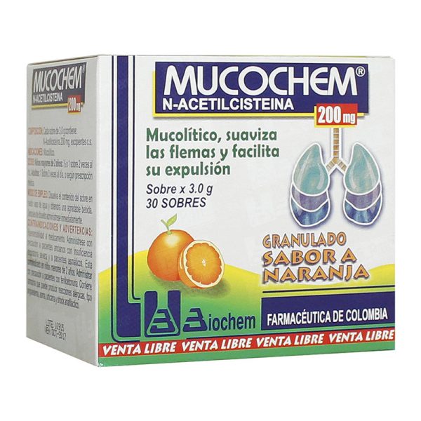 Mucochem 200 Mg Adultos 30 Sobres
